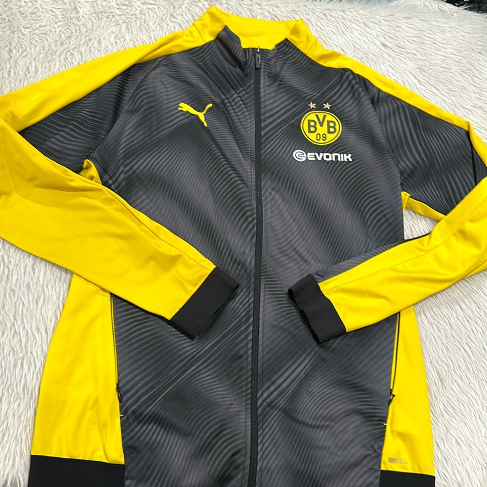 Puma X First Mile BVB Borussia Dortmund Prematch Men's Soccer Jacket Yellow xl